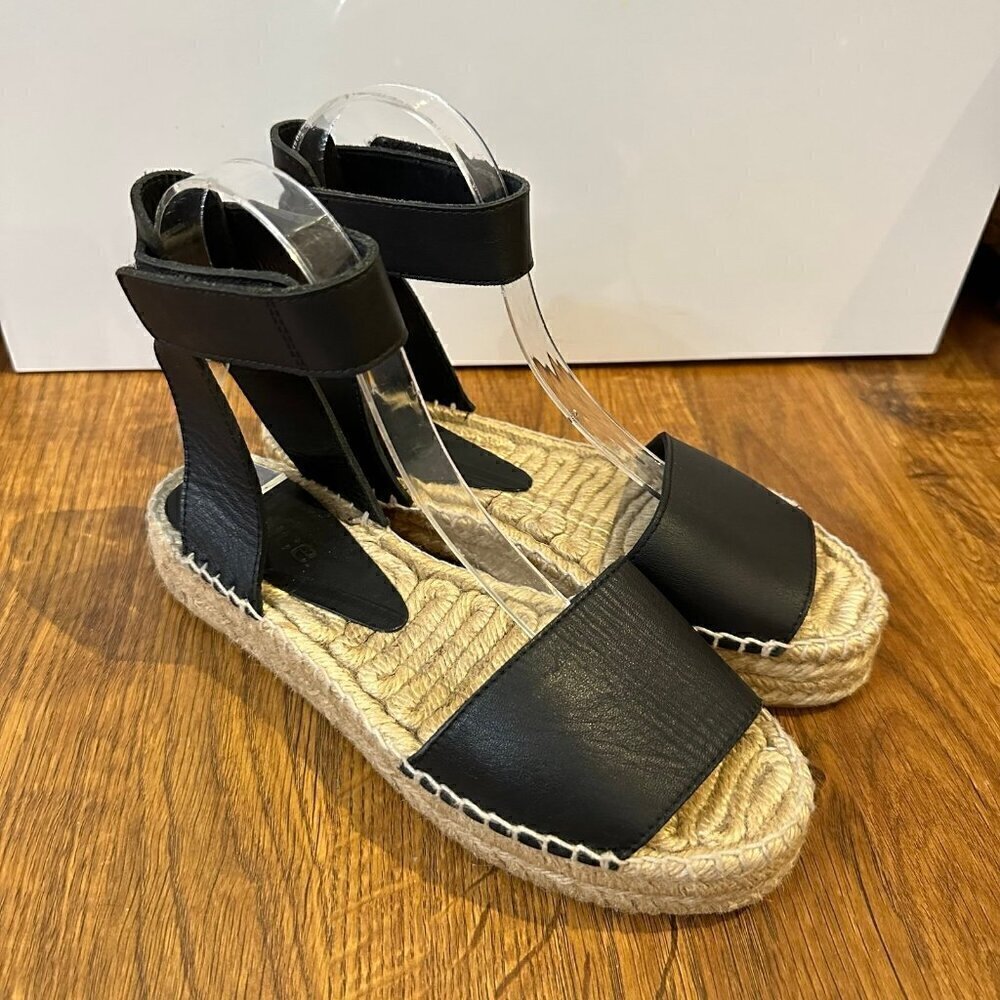 Vince Edie Platform Espadrille Sandal, Black